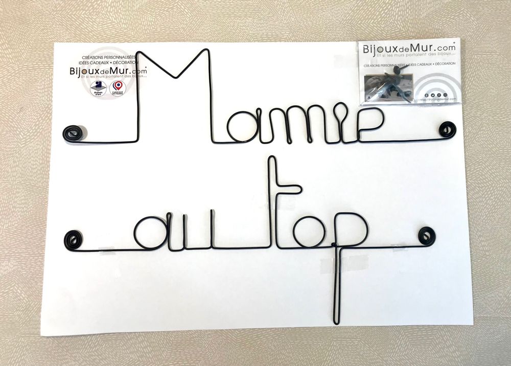 Other wall decoration - Wire Wall Decoration\" Granny at the top\ "” - to be punched - BIJOUX DE MUR