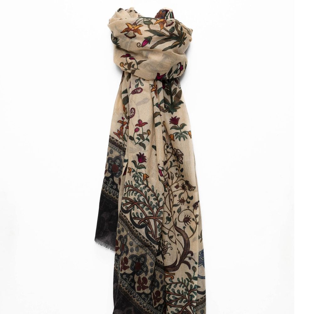 Scarves - GILLES cream wool scarf - MONSIEUR CHARLI