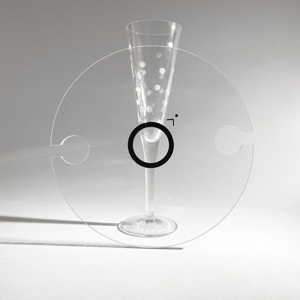 Wine accessories - Wine chalices holder in lucid perspex - Cin Cin x2 - EGOUNDESIGN