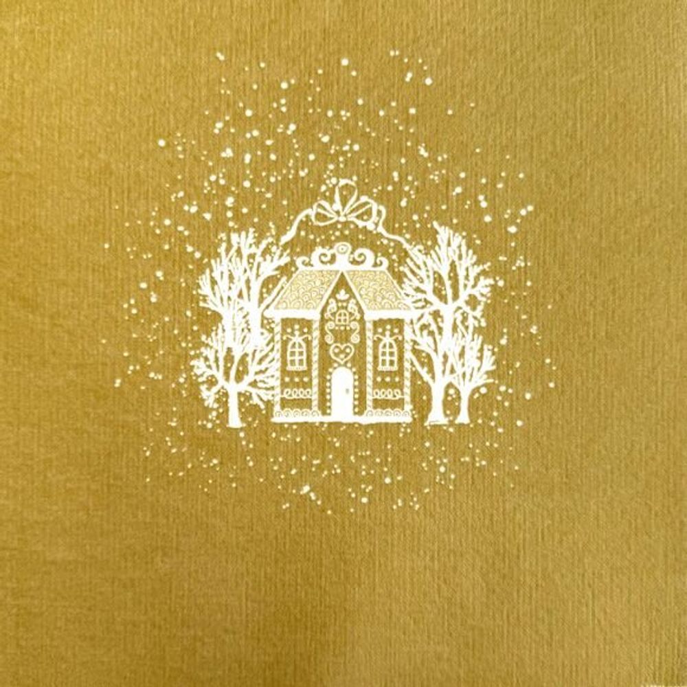 Napkins - GOLD GINGERBREAD HOUSE - FRANÇOISE PAVIOT