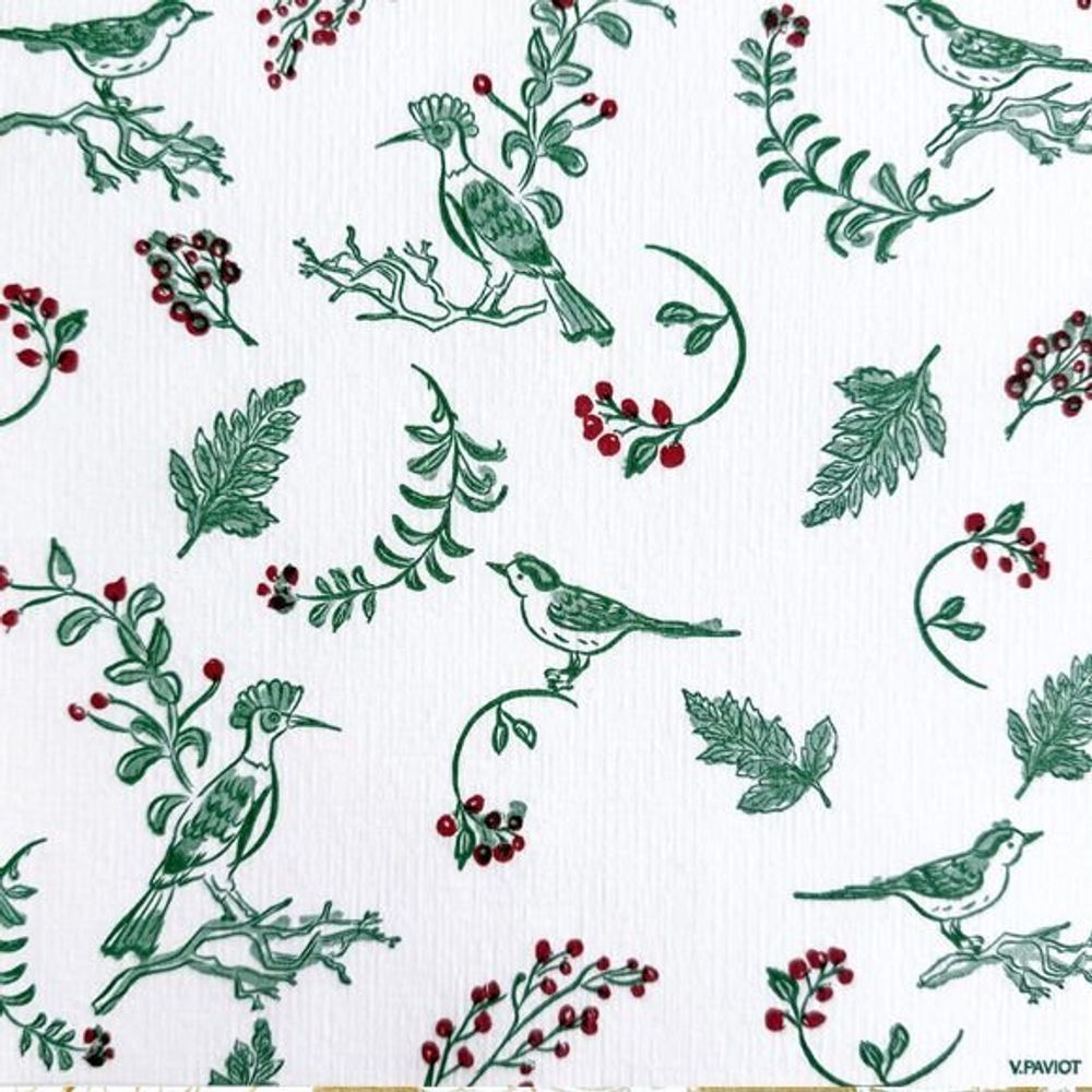 Napkins - CHRISTMAS BIRDS - FRANÇOISE PAVIOT