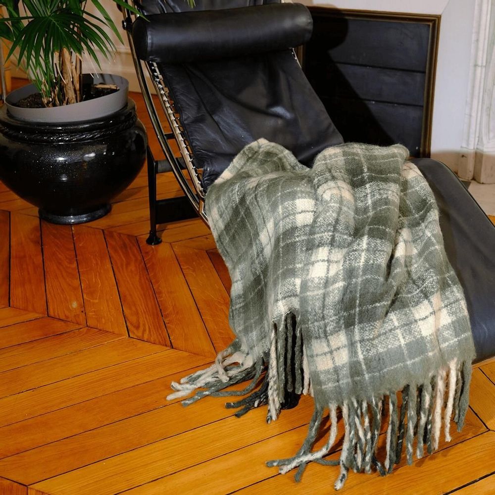 Plaids - Plaid en acrylique TIMOTHE kaki - MONSIEUR CHARLI