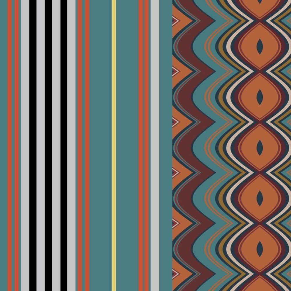 Bed linens - Window tile pattern, stripes - LYDIE VACHER DESIGN MODE ET DECORATION