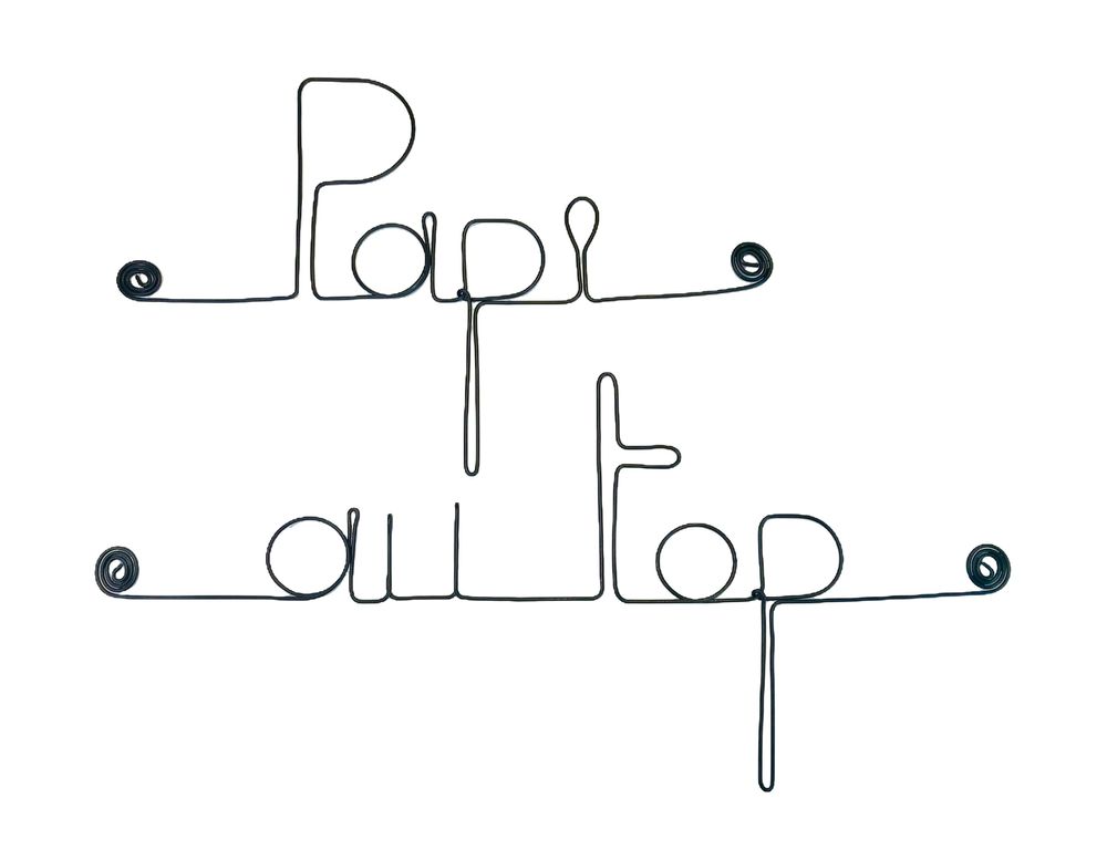 Other wall decoration - Wire Wall Decoration\" Grandpa at the top\ "” - to pin - BIJOUX DE MUR
