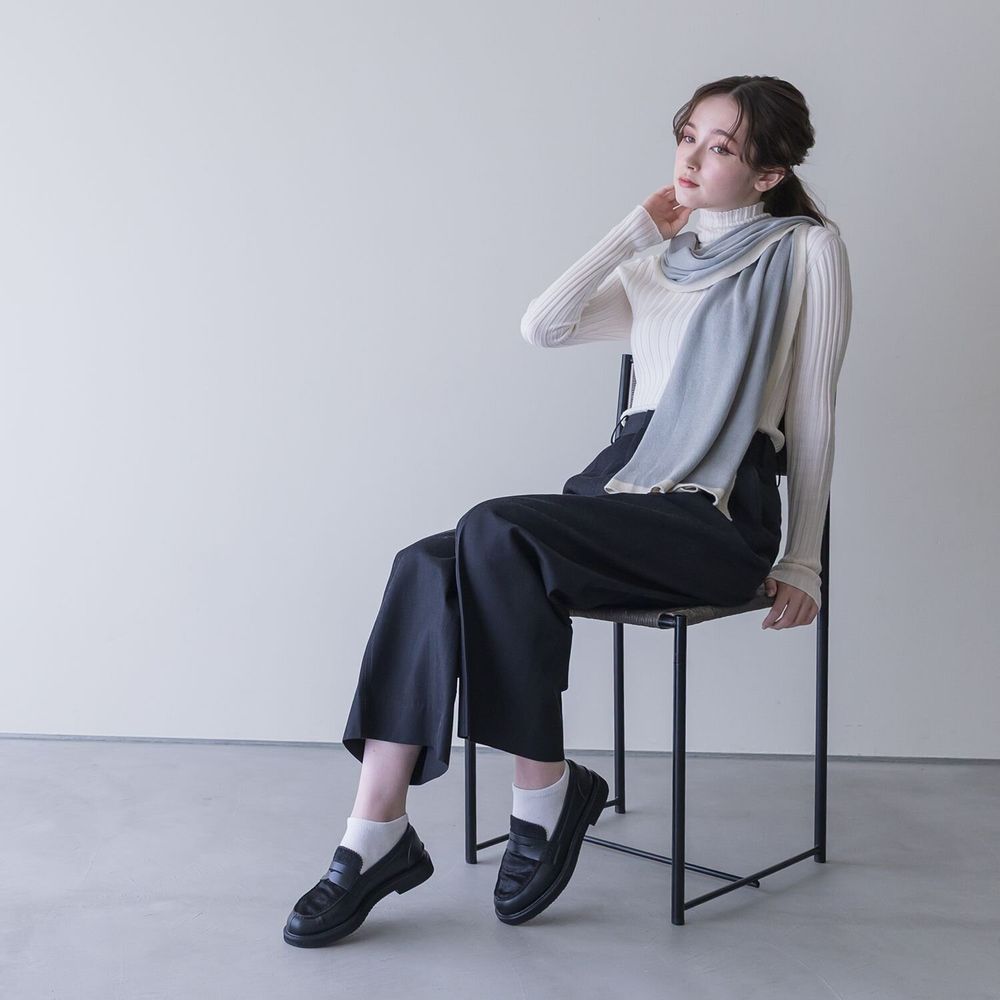 Scarves - Silk stole with frame design - KOHARU