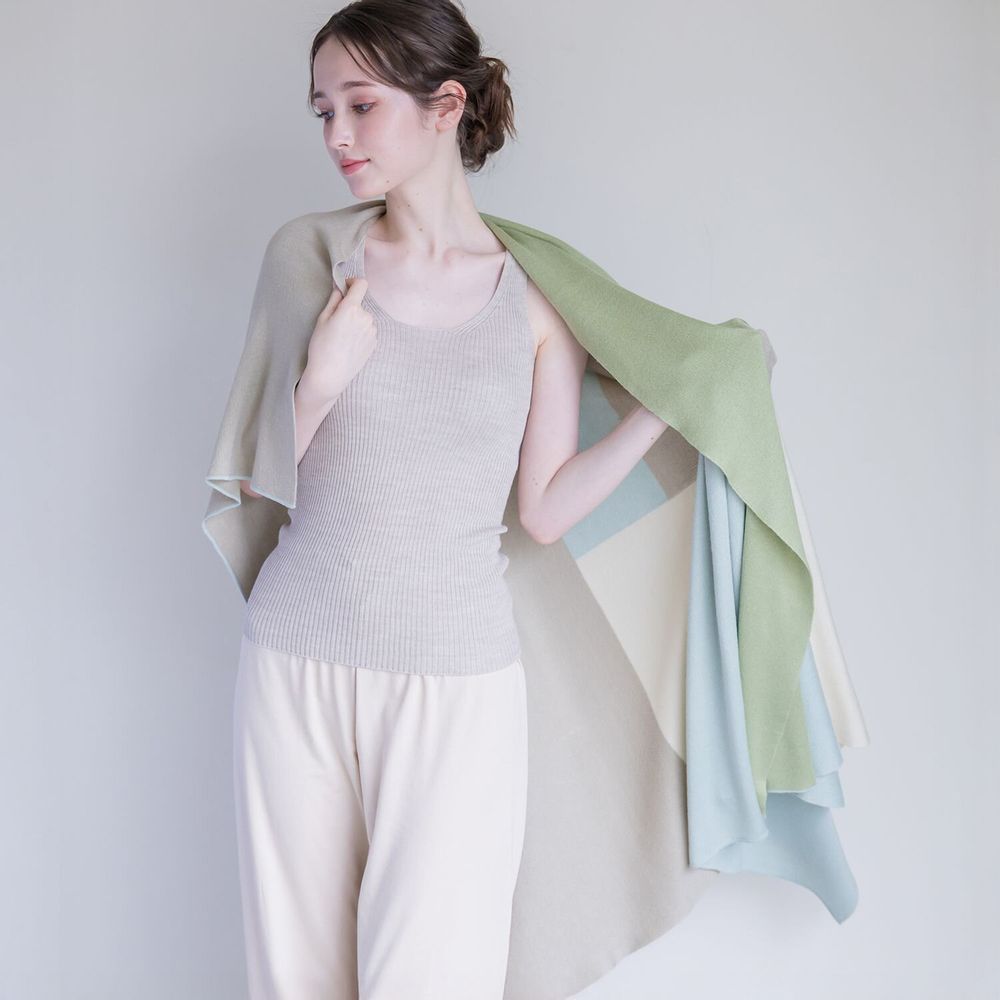 Foulards et écharpes - Couverture en soie à motif de blocs - KOHARU