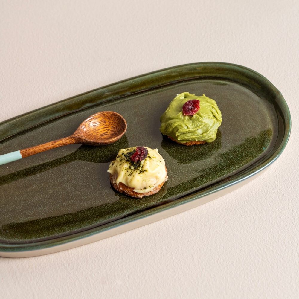 Platter and bowls - Tray ellipse stoneware - KINTA