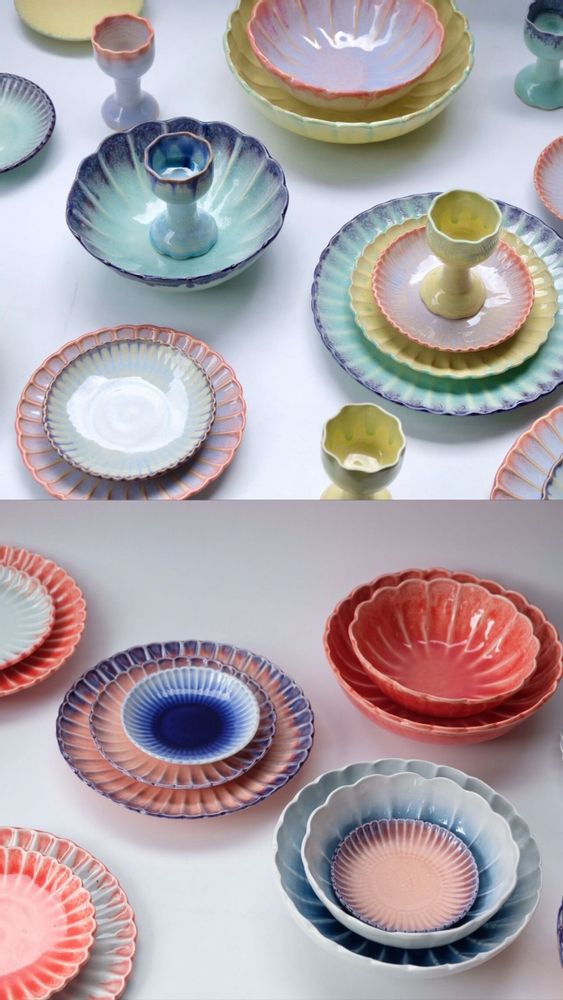 Assiettes au quotidien - Marigolds' muse - service de table - LAMUNLAMAI. CRAFTSTUDIO