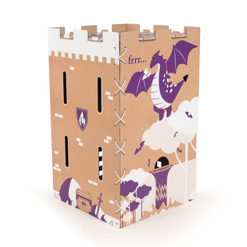 Objets design - cabane pliable made in France en carton - DONJON / CACHE TOI - CACHETOI