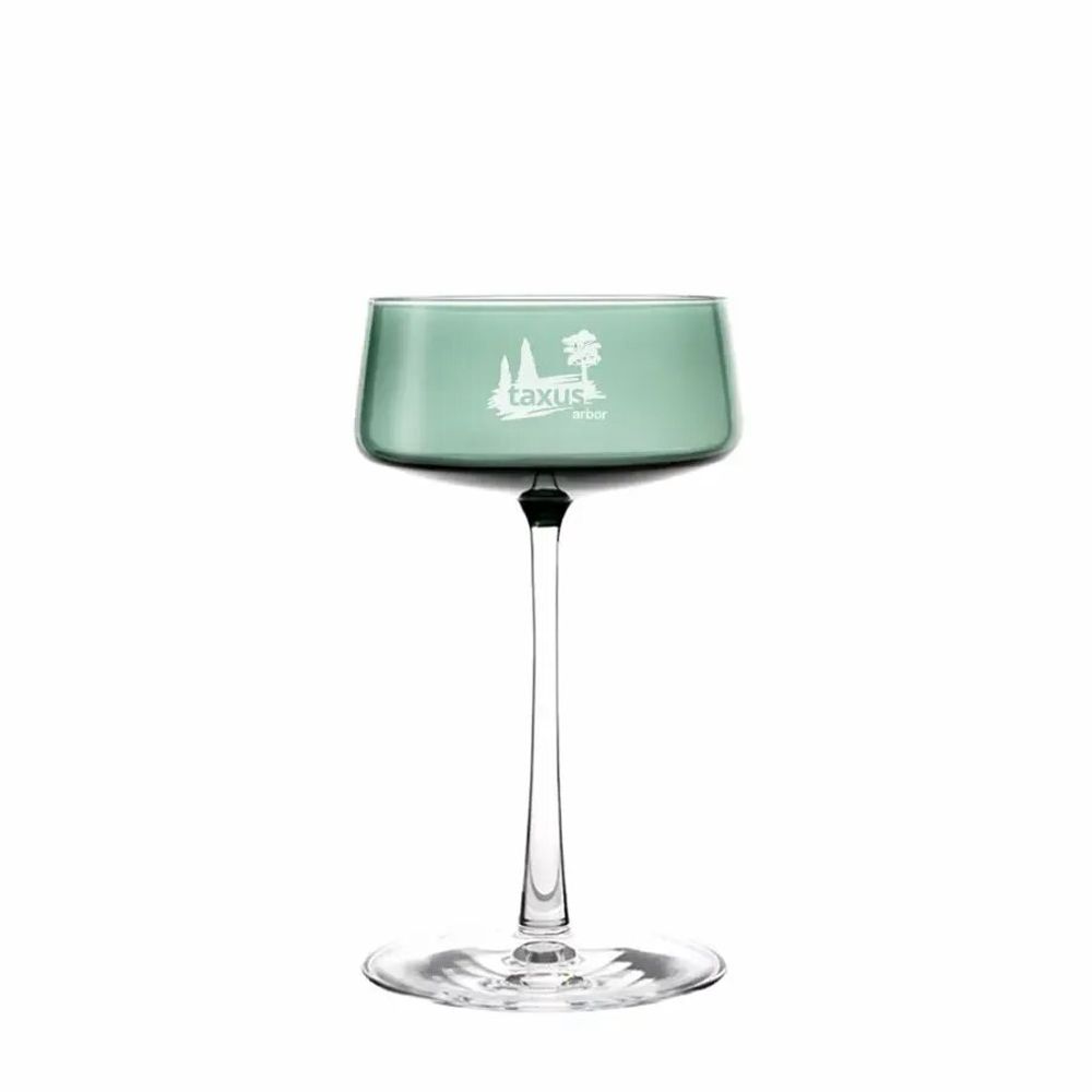 Verres - VidaVerre à champagne coloré Malachit avec logo - 1 pièce 230 ml - PEKALLA CRISTAL GLASS
