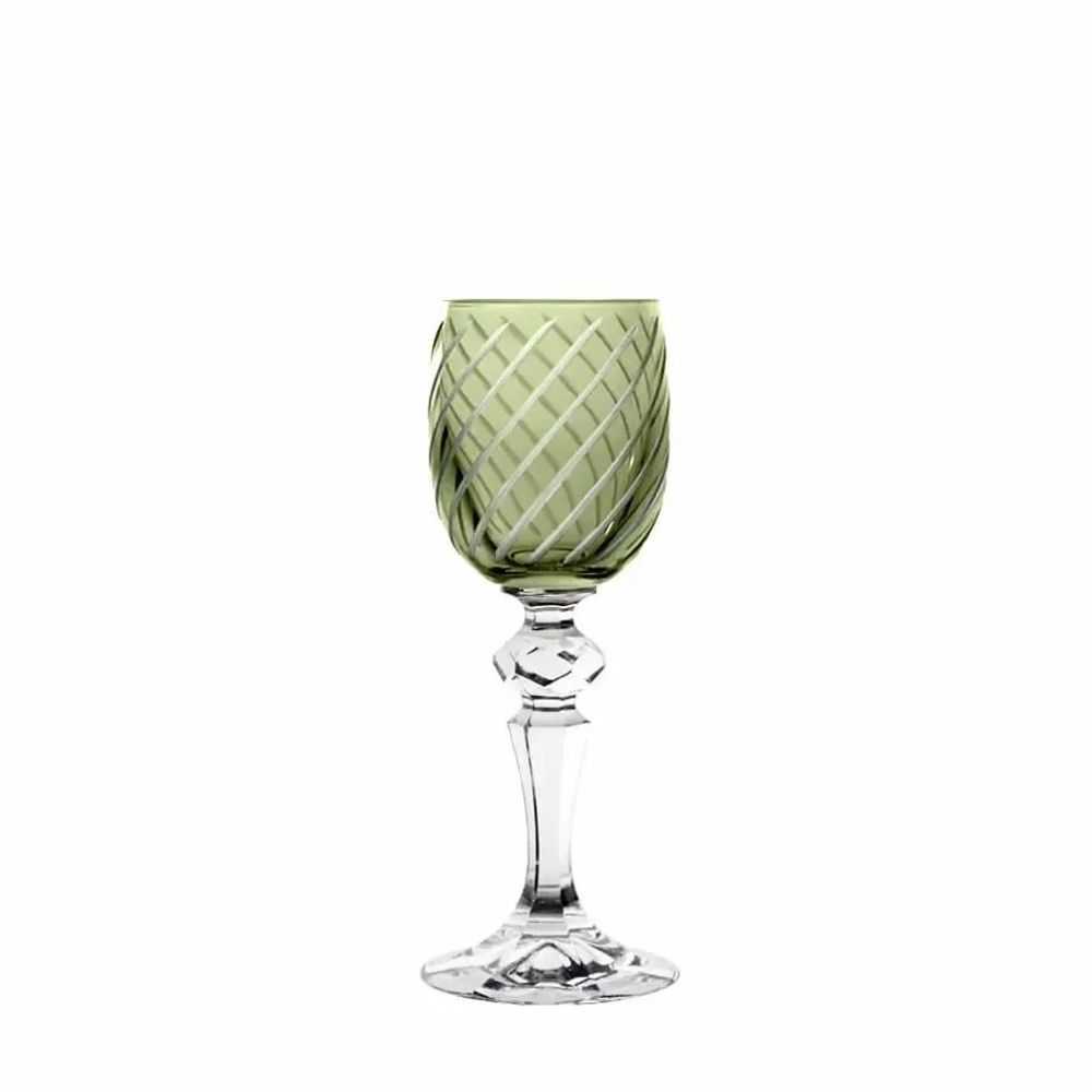 Verres - Gratia Verres à vodka en cristalOlive - 6 pièces 60 ml - PEKALLA CRISTAL GLASS