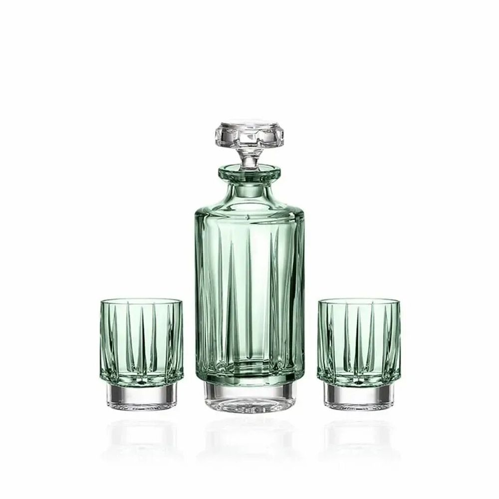 Crystal ware - Linea Set Decanter + Crystal Whiskey Glasses - 2 pieces - PEKALLA CRISTAL GLASS