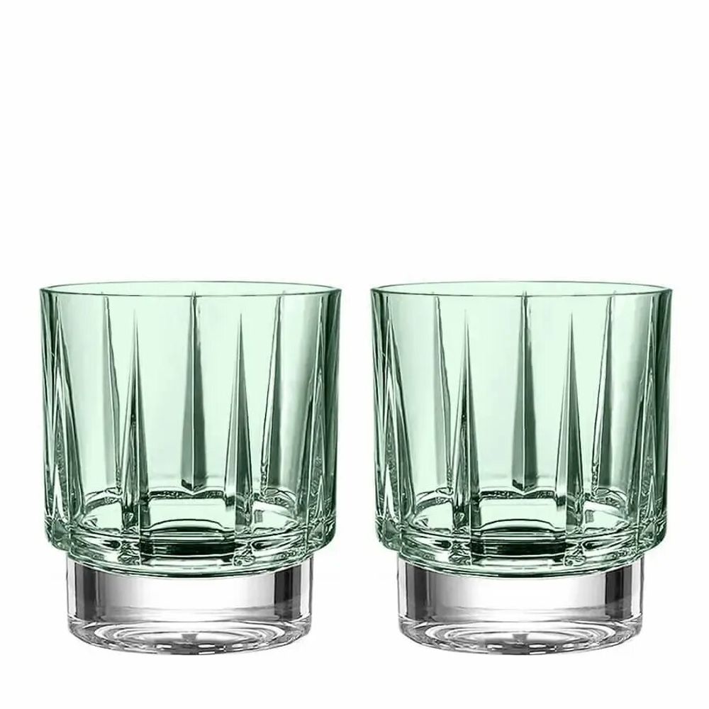 Cristallerie - Linea Malachit Verres en cristal à whisky - 2 pièces 300 ml - PEKALLA CRISTAL GLASS