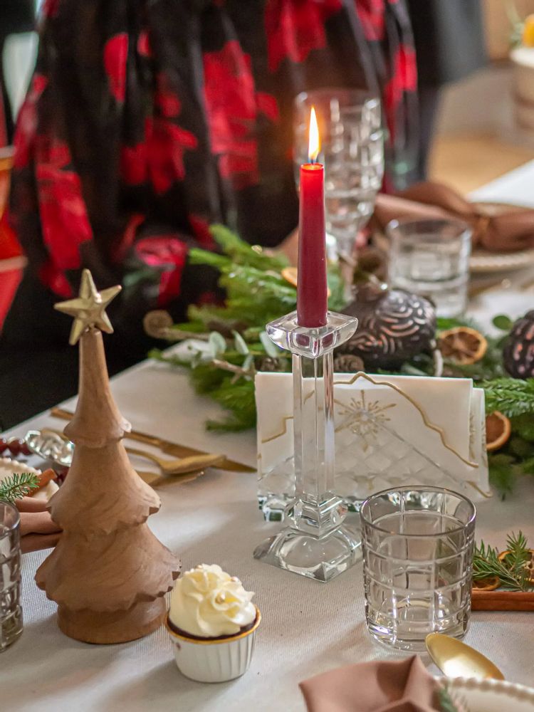 Candlesticks and candle holders - Tall crystal candelabra - 20 cm - PEKALLA CRISTAL GLASS