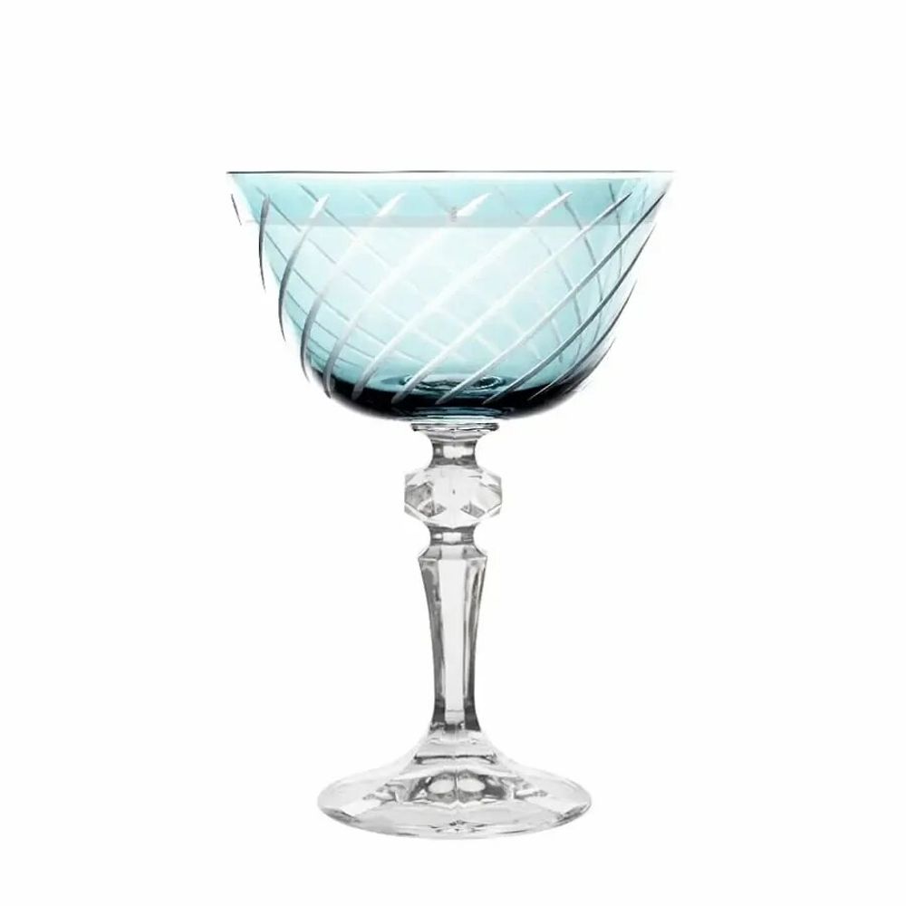 Candlesticks and candle holders - Gratia Aqua Scented Soy Candle on Crystal Base - PEKALLA CRISTAL GLASS