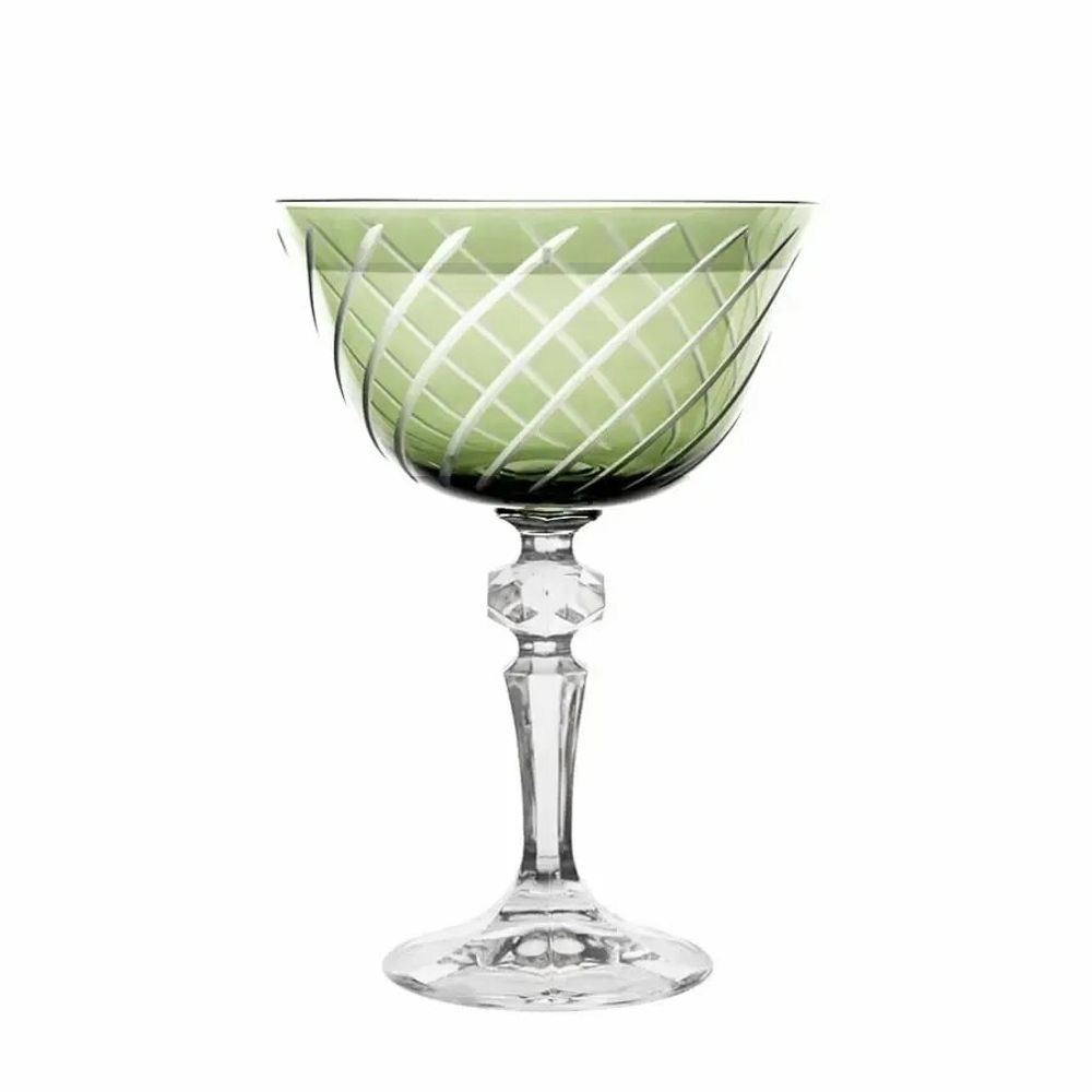 Bougeoirs et photophores - Gratia Olive Bougie parfumée en soja sur pied en cristal - PEKALLA CRISTAL GLASS