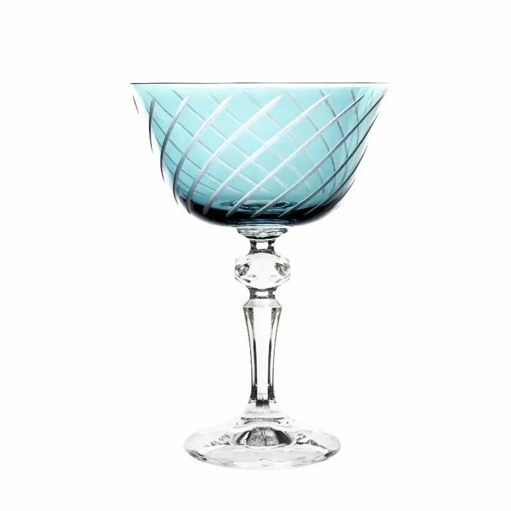 Glass - GRATIA Aqua crystal champagne glasses - 6 pieces 180 ml - PEKALLA CRISTAL GLASS