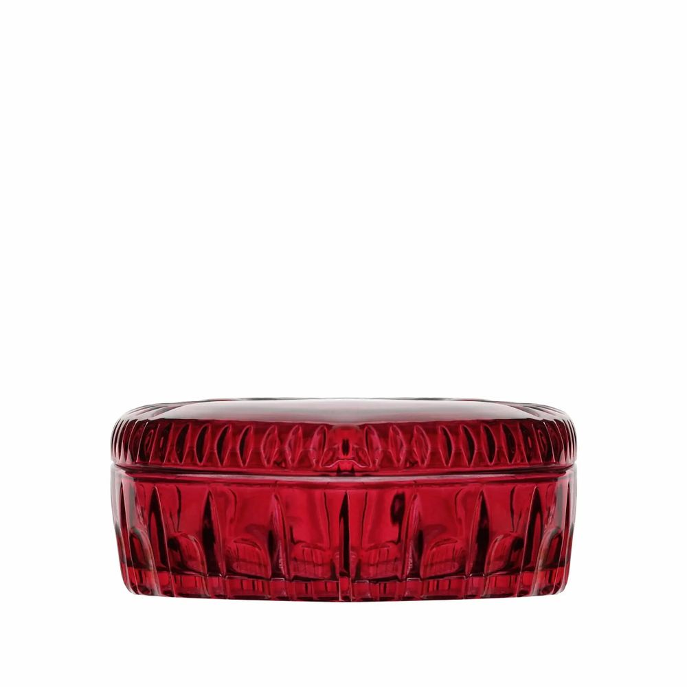 Cristallerie - Boîte à bijoux COEUR en cristal Rubin - PEKALLA CRISTAL GLASS
