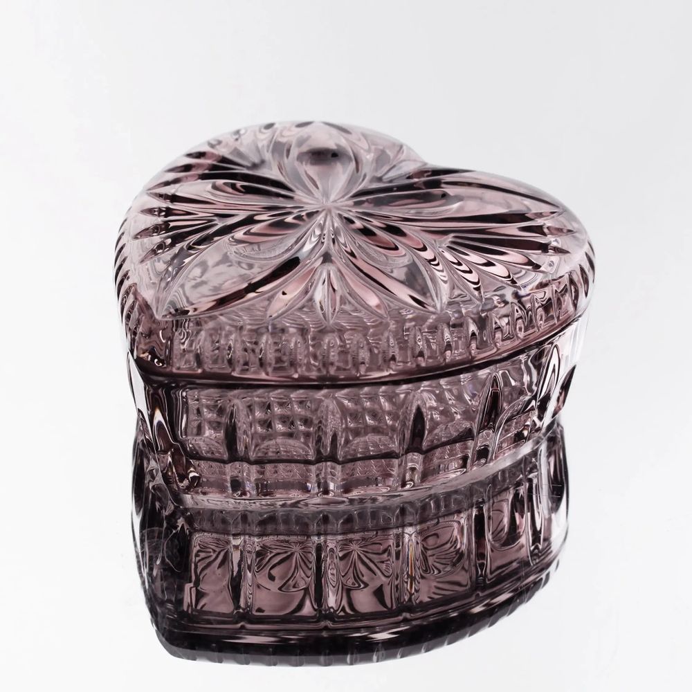 Cristallerie - Boîte à bijoux COEUR en cristal Slate - PEKALLA CRISTAL GLASS
