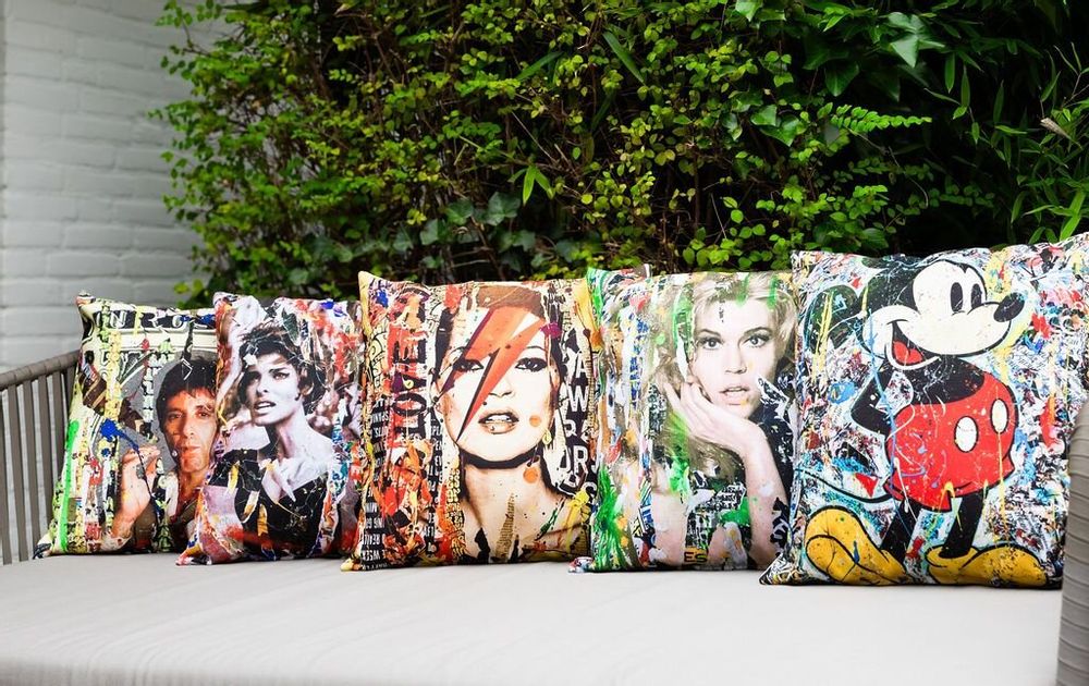 Tissus pour extérieurs - Coussin d'extérieur Linda 45 x 45 - Design by Anne Mondy - ARTDECORIS