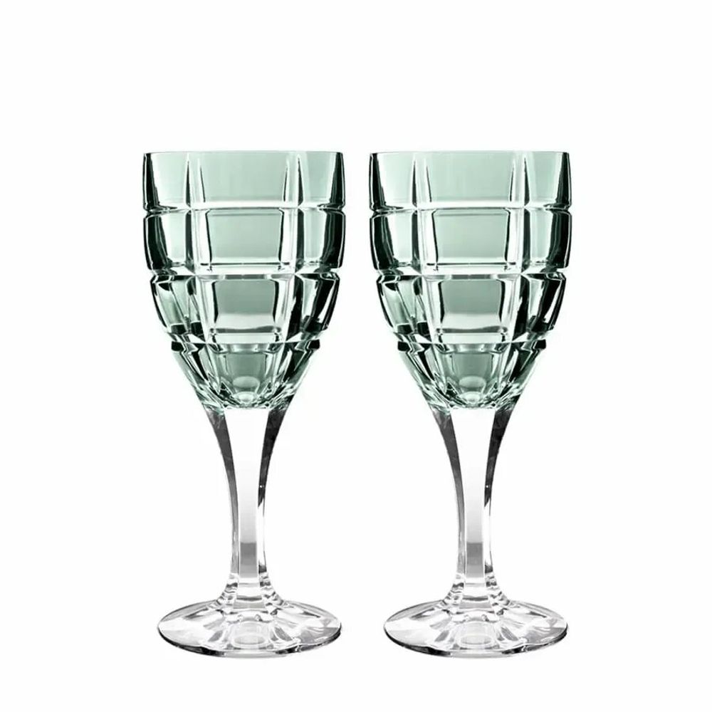Crystal ware - Vaso II Modern Crystal Wine Glasses Malachit - 2 pieces 300 ml - PEKALLA CRISTAL GLASS