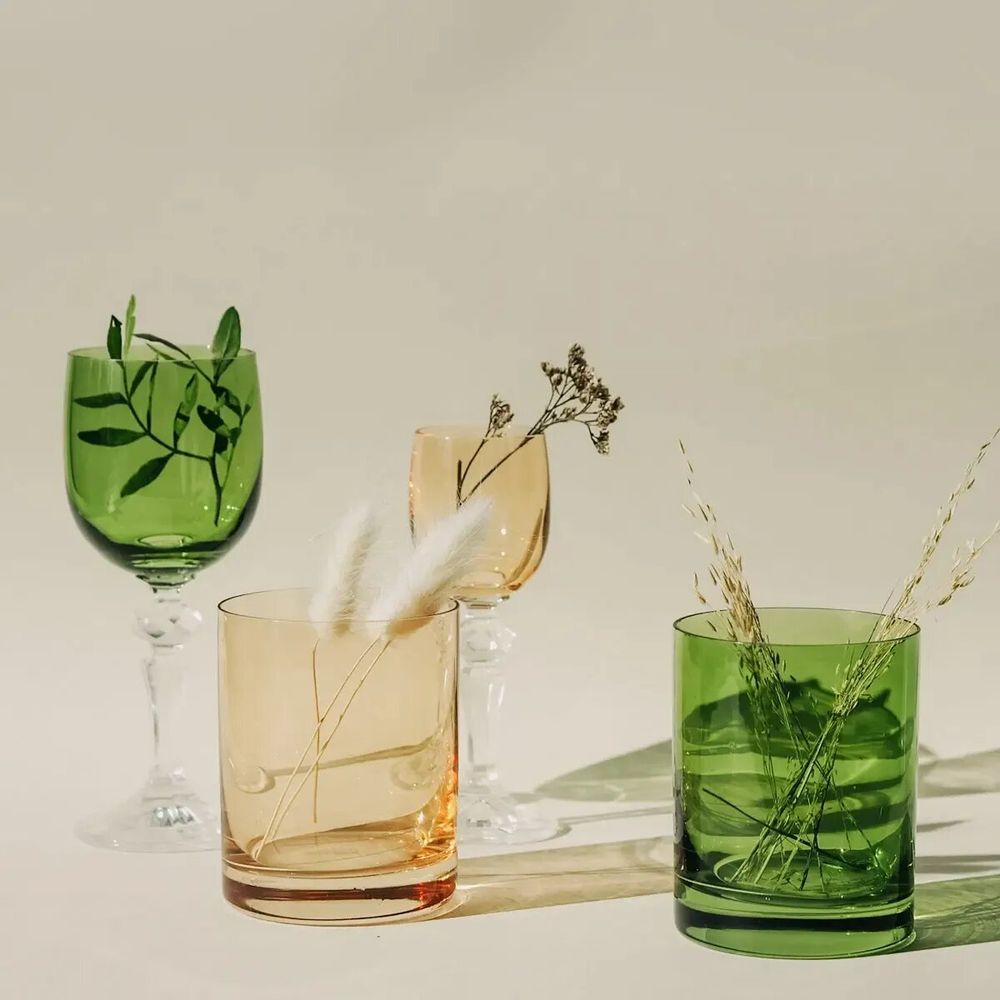 Verres - Kalatina verres à vin en cristal Olive - 6 pièces 170 ml - PEKALLA CRISTAL GLASS