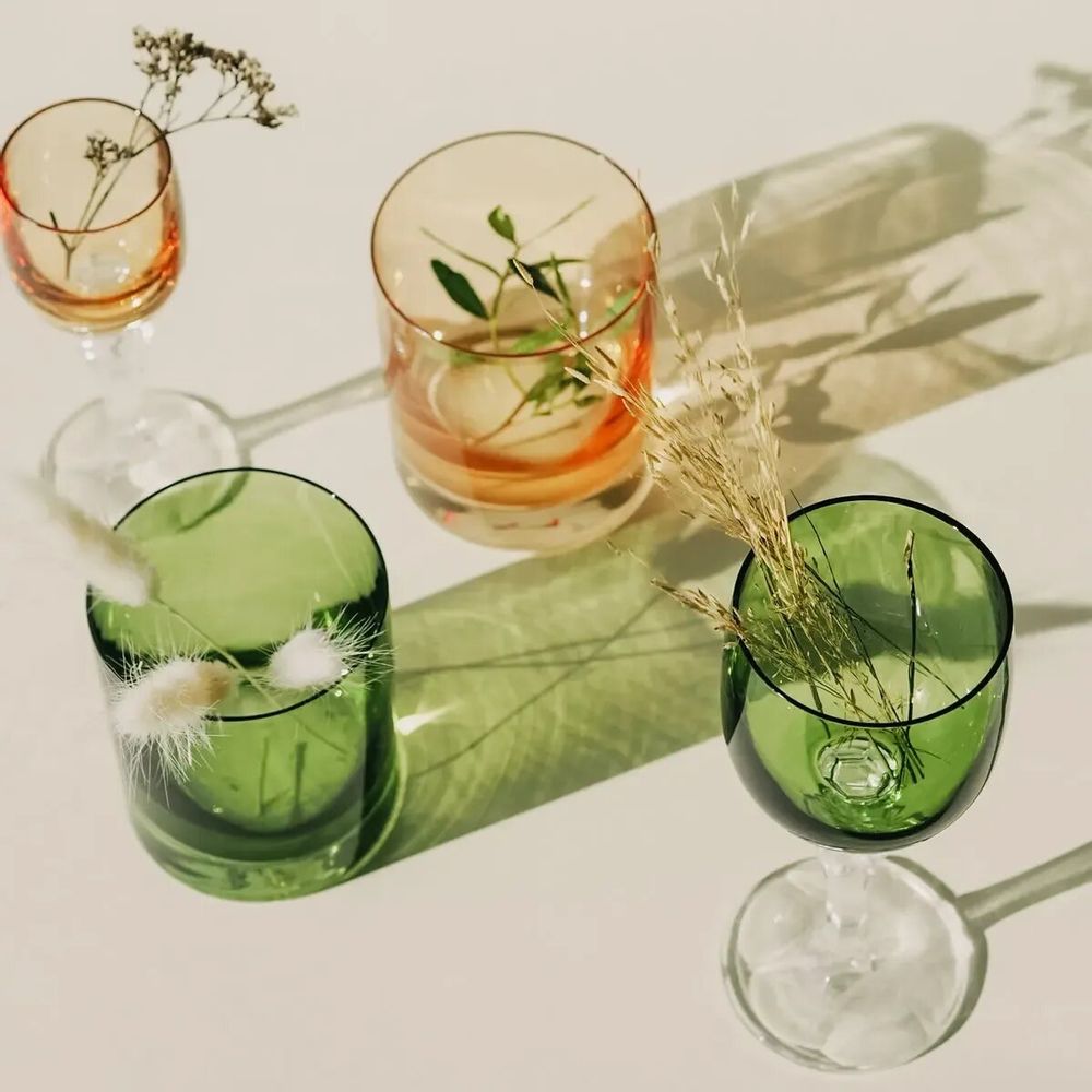 Verres - Kalatina verres à vin en cristal Olive - 6 pièces 170 ml - PEKALLA CRISTAL GLASS