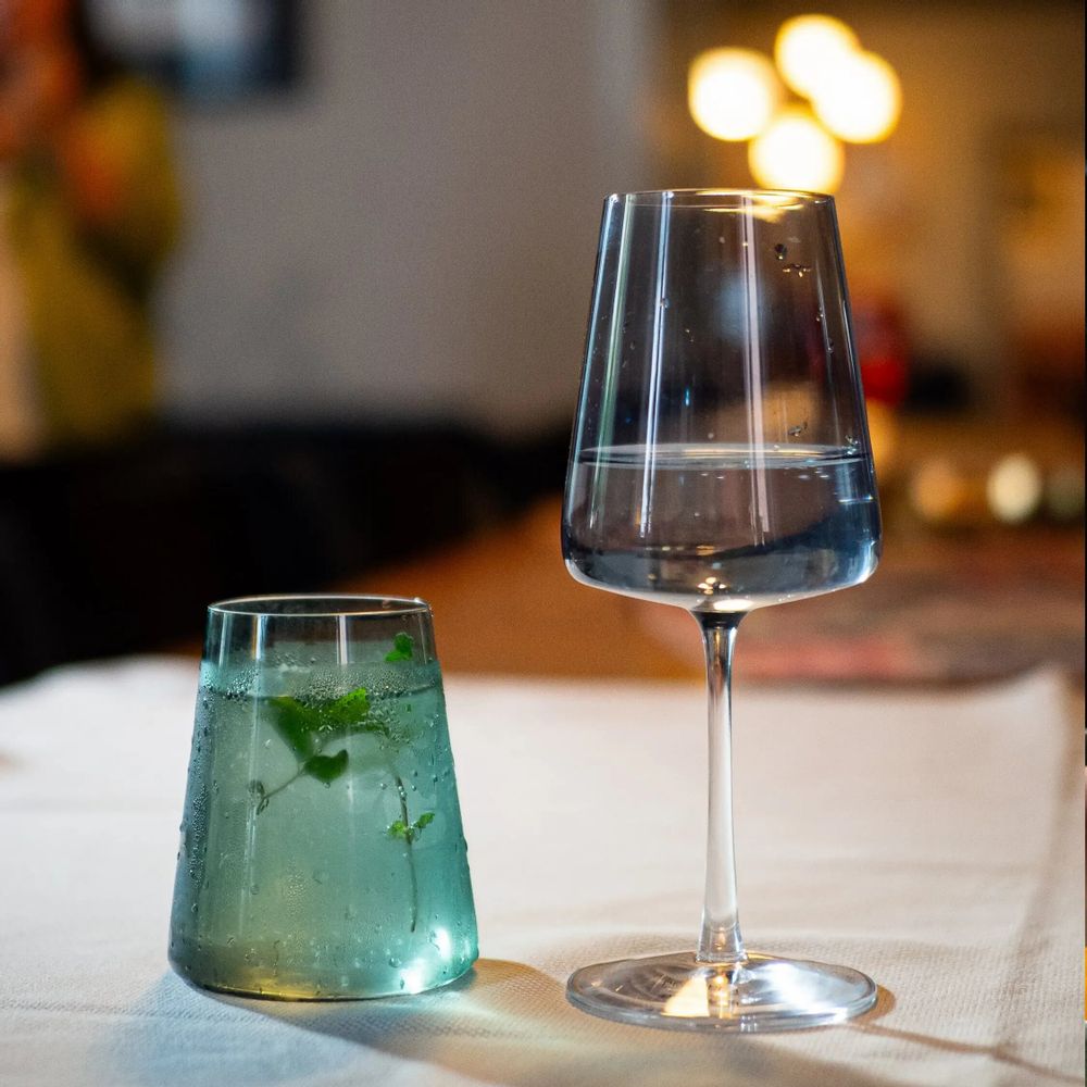 Glass - Vida Mist Colored Wine Glass - 6 pieces 400 ml - PEKALLA CRISTAL GLASS