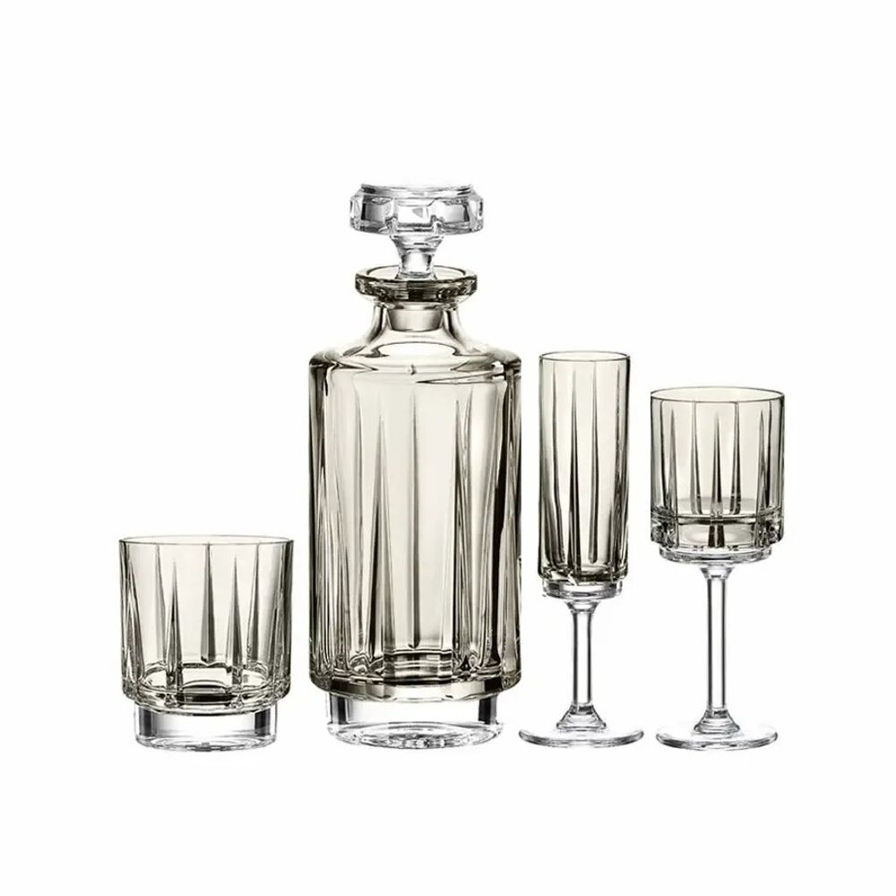 Carafes - Linea 18-piece carafe and glass set wedding gift - PEKALLA CRISTAL GLASS