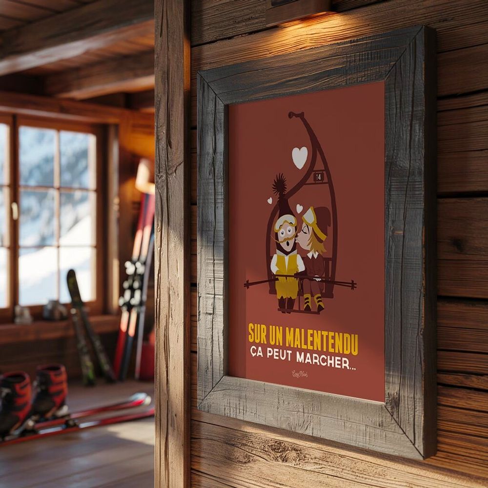 Poster - Poster "Sur un Malentendu" - COSYNÉVÉ - MOUNTAIN POSTERS