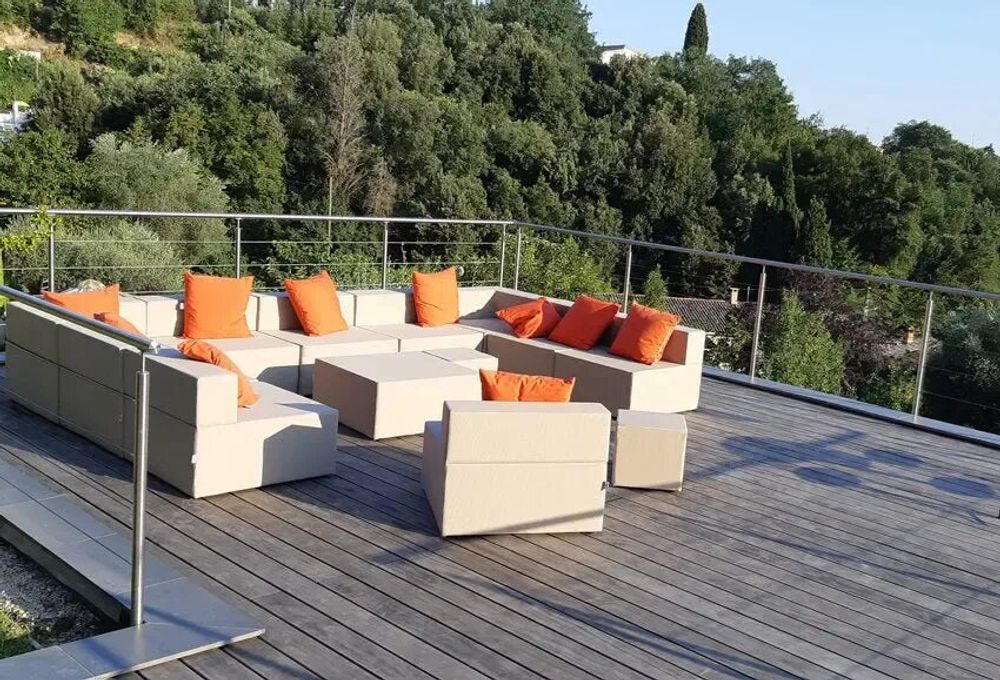 Piscines - SERENA | Pouf extérieur COZIP | 80x80xh40 cm - COZIP