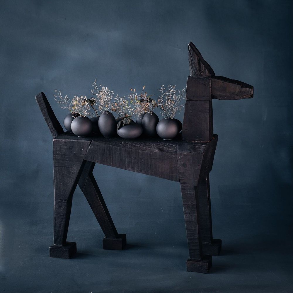 Decorative objects - ROBODOG wooden figure - KLATT OBJECTS