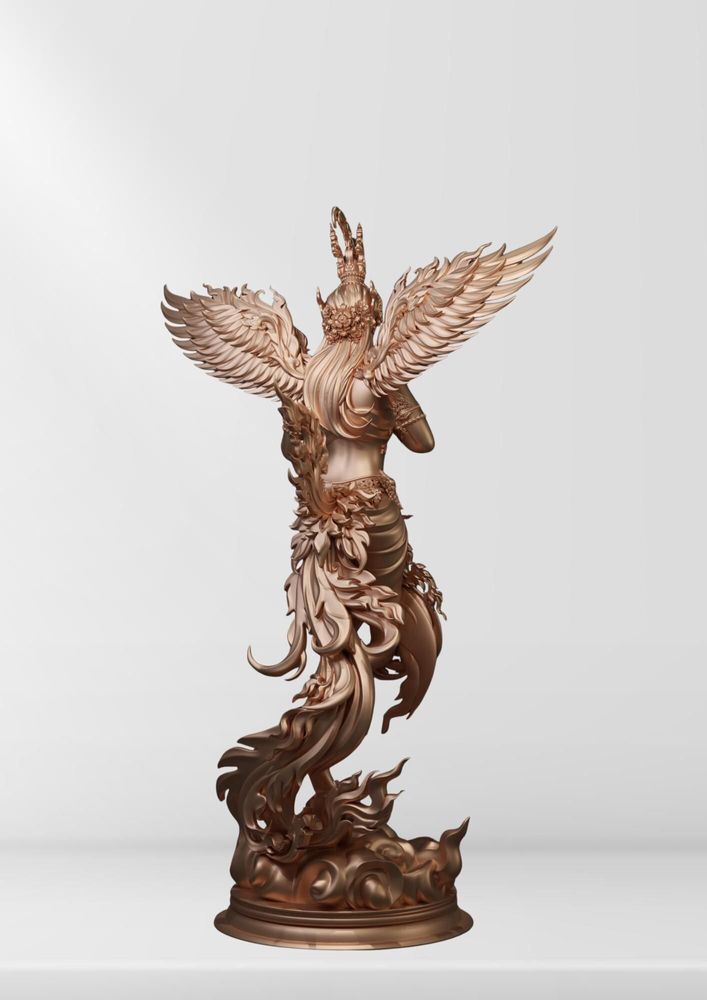 Sculptures, statuettes and miniatures - SIAM LUNAR ART - The Angel of Himmapan - SIAM LUNAR ART