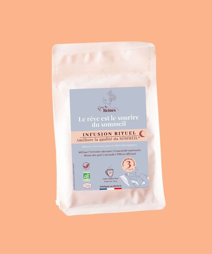 Café et thé - Tisane bio Sommeil - Rituel n°3 - VRAC - 60 g = 40 tasses min - PRÈS DES REINES