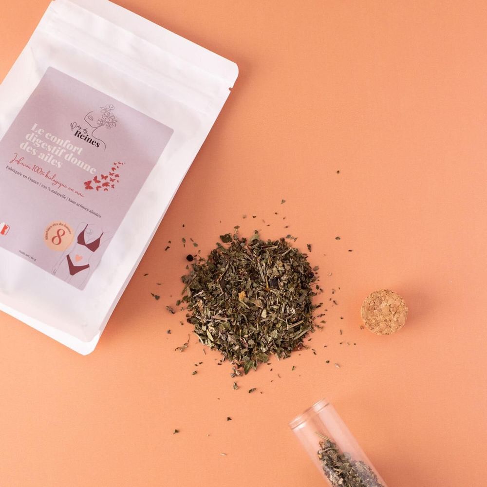 Coffee and tea - Organic Digestion Herbal Tea - Ritual No. 8 - BULK - 60 g = 40 cups mi - PRÈS DES REINES