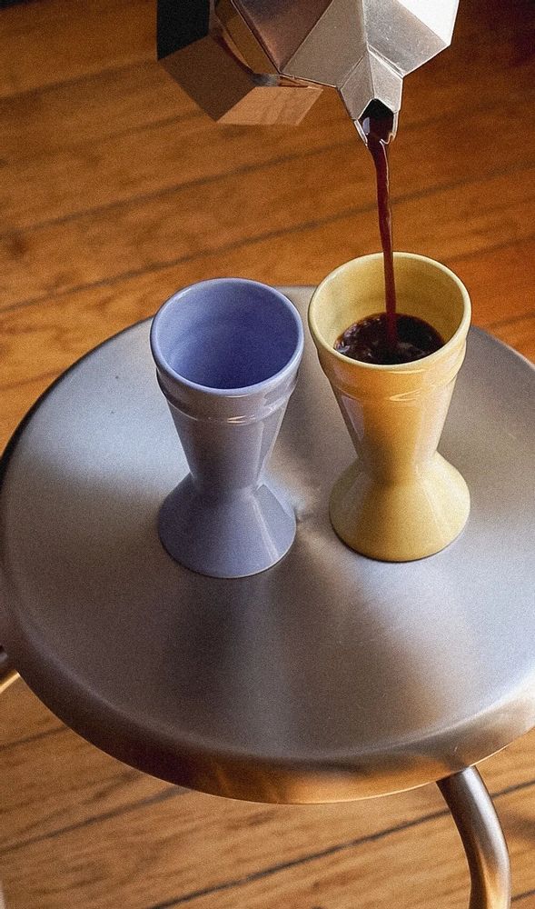 Objets de décoration - Nouveau Mazagran - Bleu - Tasse à café minimaliste, réinventée - ATELIER MAISON QUATRE