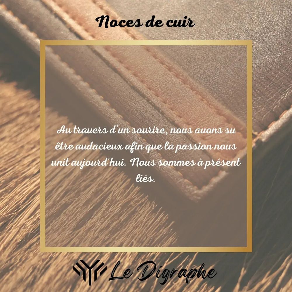 Customizable objects - 2 Years: Leather Anniversary Digraphe - LE DIGRAPHE
