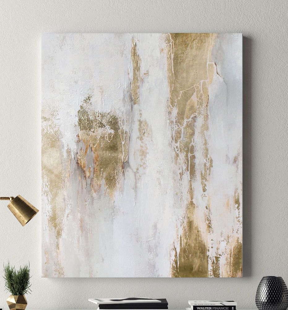 Aménagements pour bureau - Peintures abstraites texturées faites à la main série « Cascade » - MATISS ART STUDIO