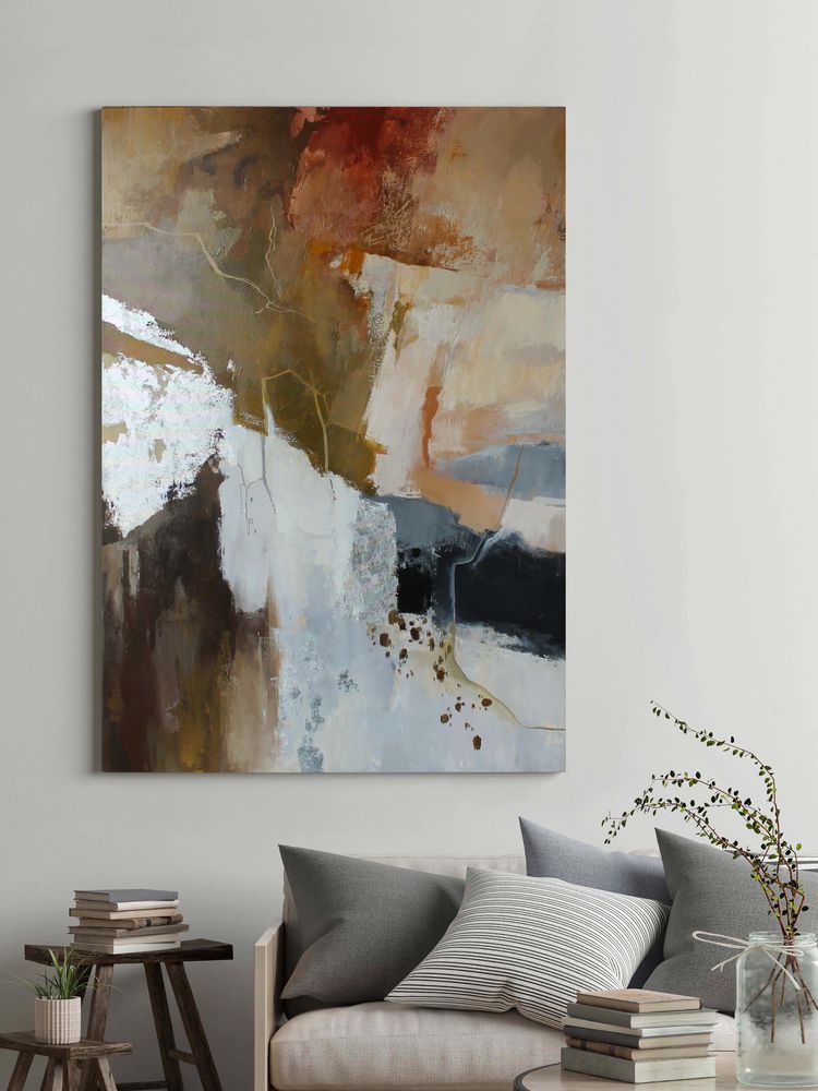 Aménagements pour bureau - «Impression» Série de peintures abstraites texturées faites à la main - MATISS ART STUDIO