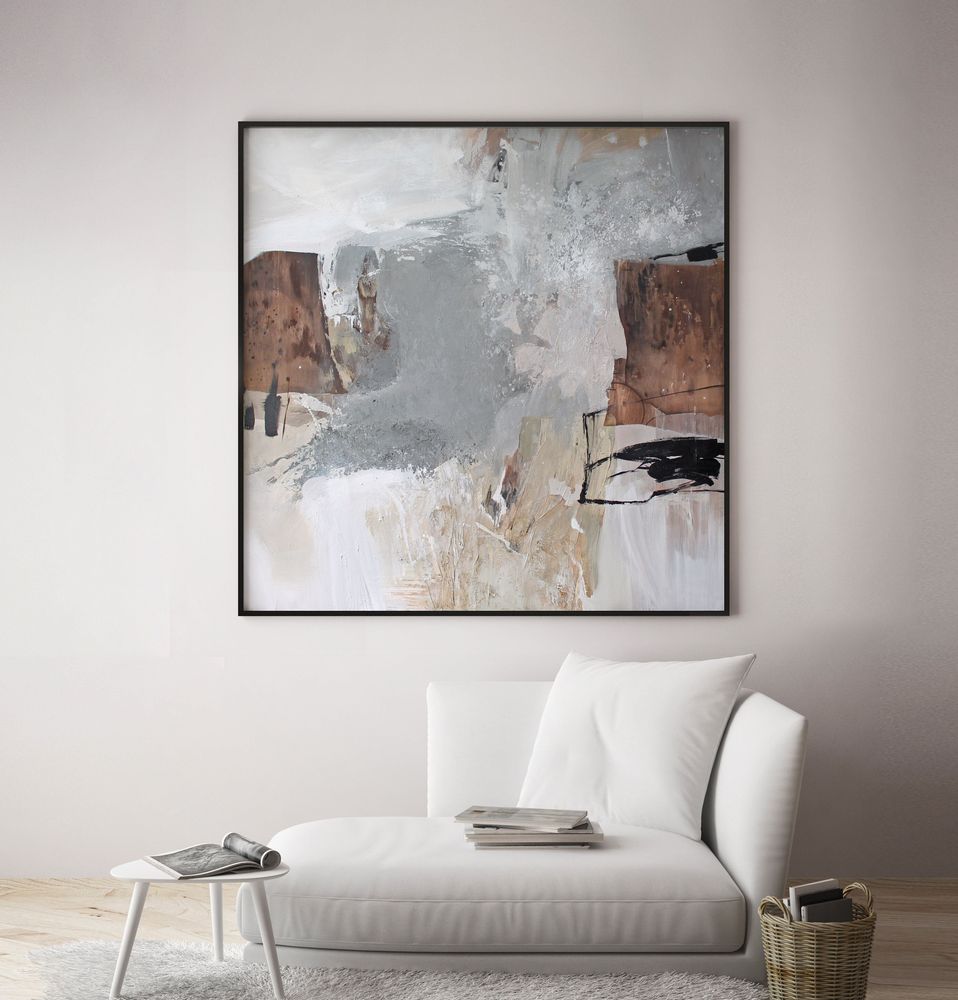 Aménagements pour bureau - «Impression» Série de peintures abstraites texturées faites à la main - MATISS ART STUDIO