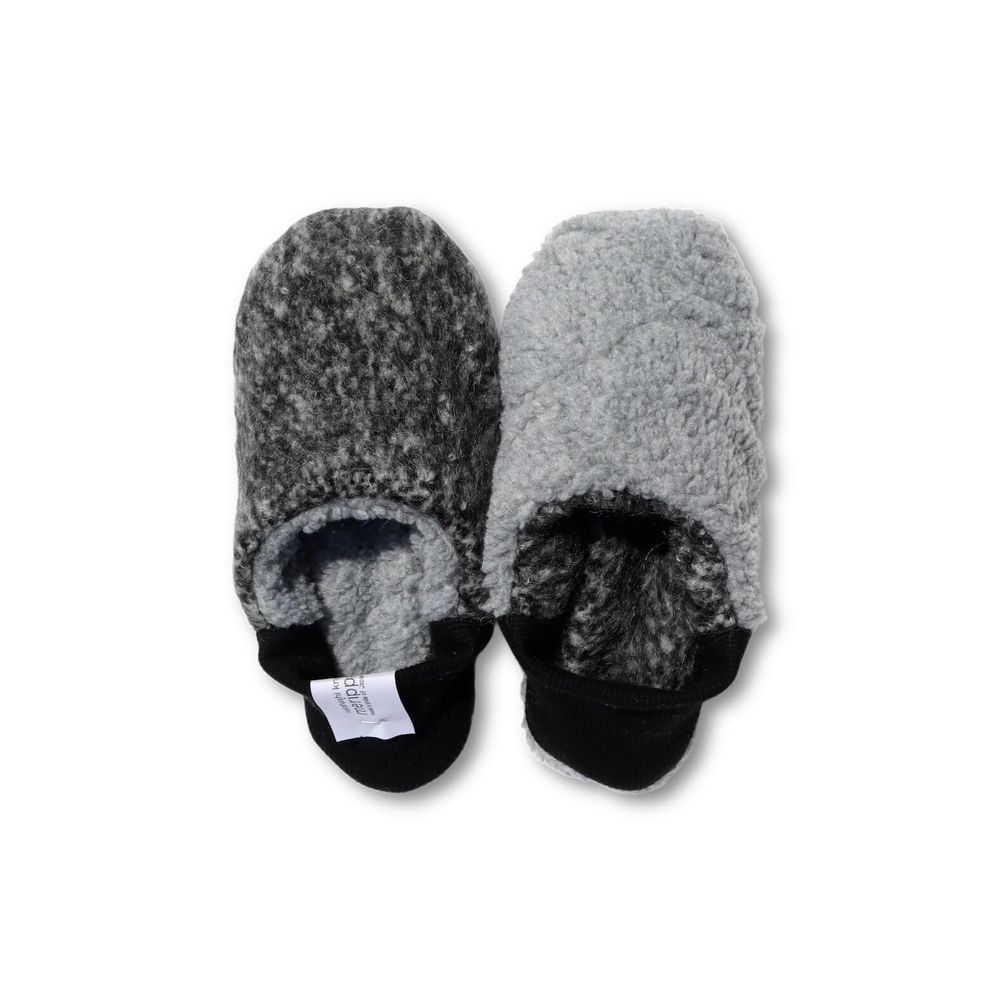 Chaussettes - JAPAN MADE Reversible room shoes / Melange Shaggy × Quilting Boa - MERIPPA