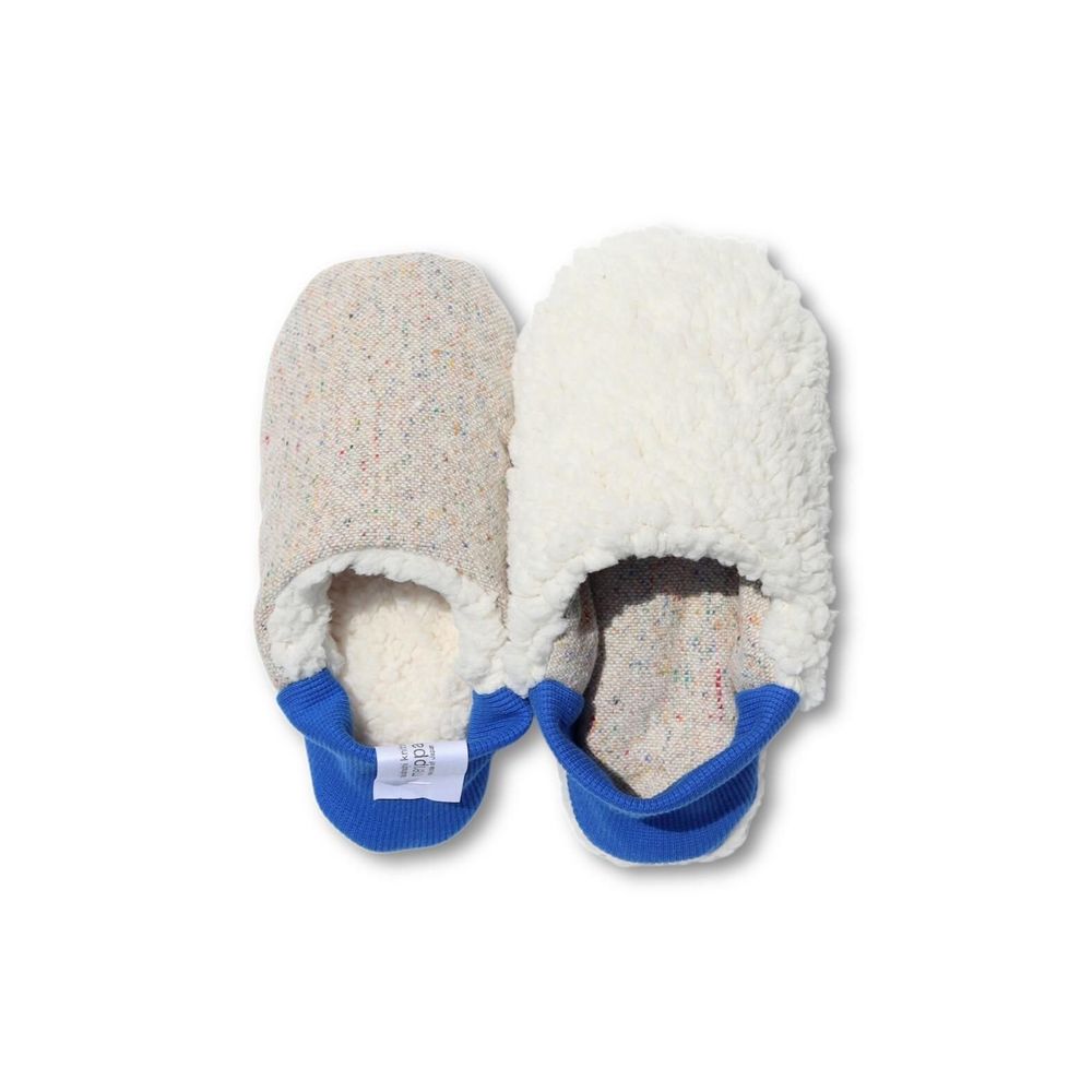 Chaussettes - JAPAN MADE Reversible room shoes / Hopping Nep Tweed × Sheep Boa - MERIPPA