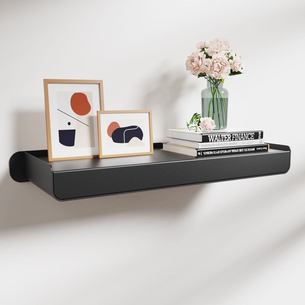 Etagères - KAPANOU Étagères Mural Rangement AAA06-Black - KAPANOU