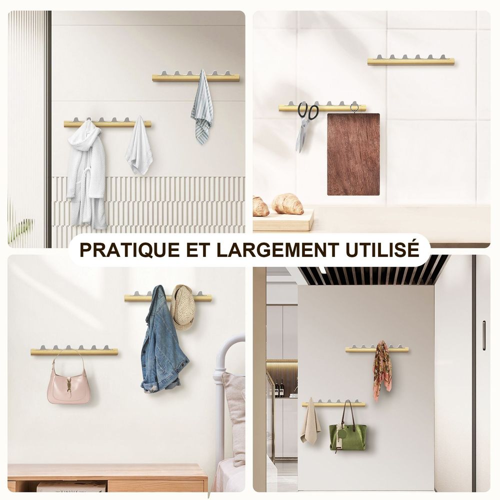 Etagères - KAPANOU Porte-manteau mural BBB06-White - KAPANOU