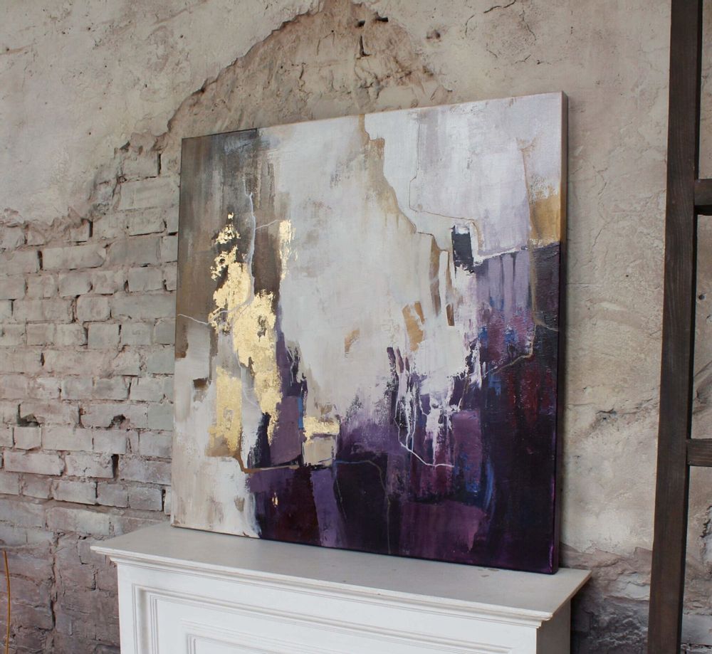 Aménagements pour bureau - « Bloom » Série de peintures abstraites texturées faites à la main - MATISS ART STUDIO
