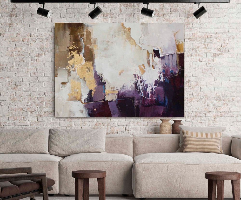 Aménagements pour bureau - « Bloom » Série de peintures abstraites texturées faites à la main - MATISS ART STUDIO