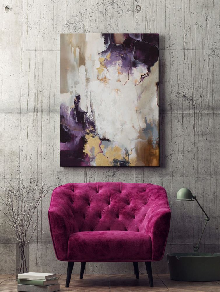 Aménagements pour bureau - « Bloom » Série de peintures abstraites texturées faites à la main - MATISS ART STUDIO