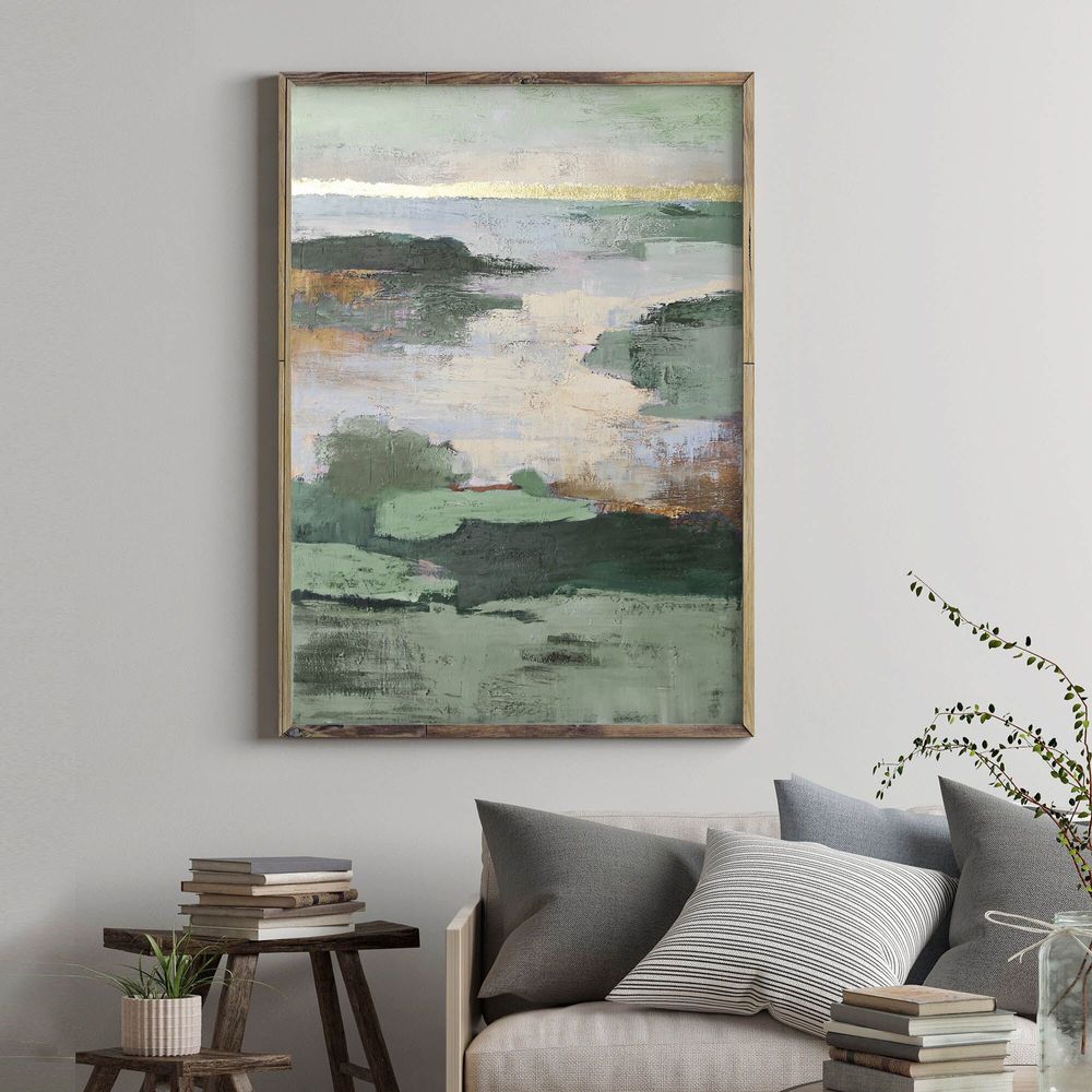 Aménagements pour bureau - « Estuary » Série de peintures abstraites texturées faites à la main - MATISS ART STUDIO