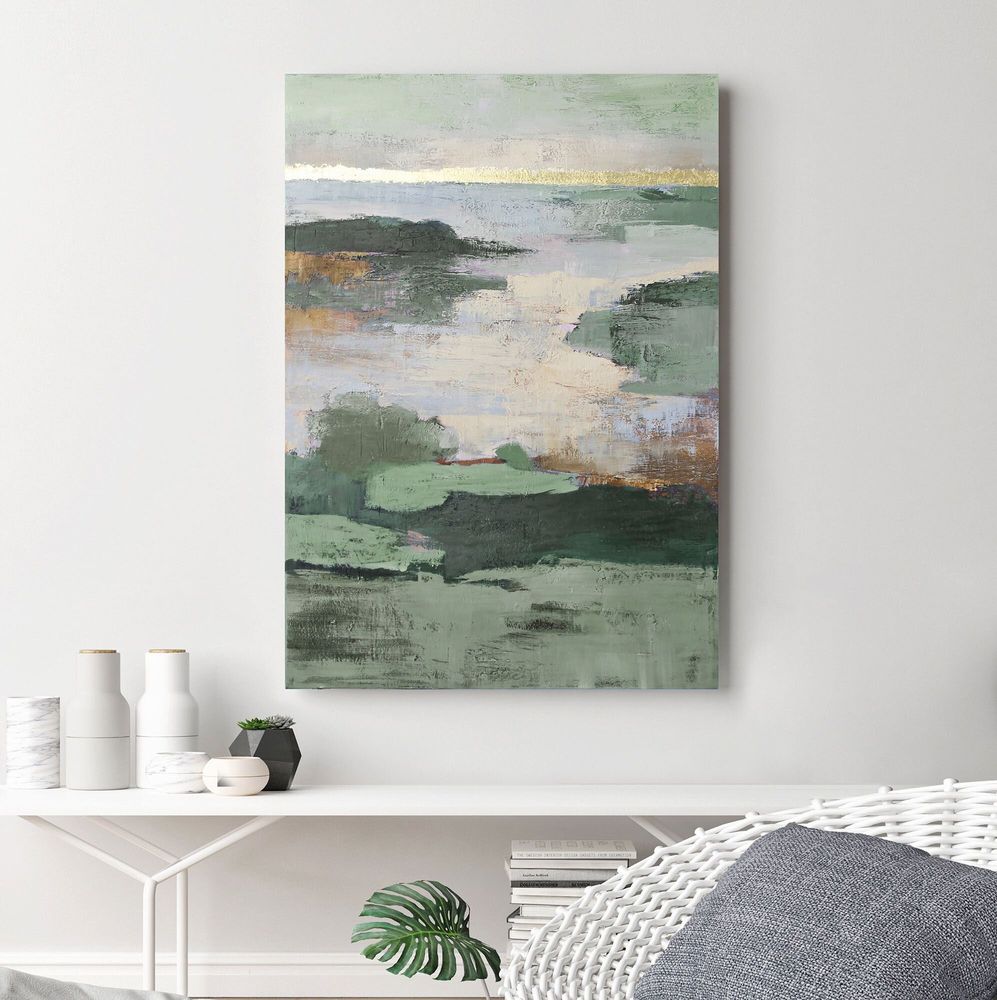 Aménagements pour bureau - « Estuary » Série de peintures abstraites texturées faites à la main - MATISS ART STUDIO