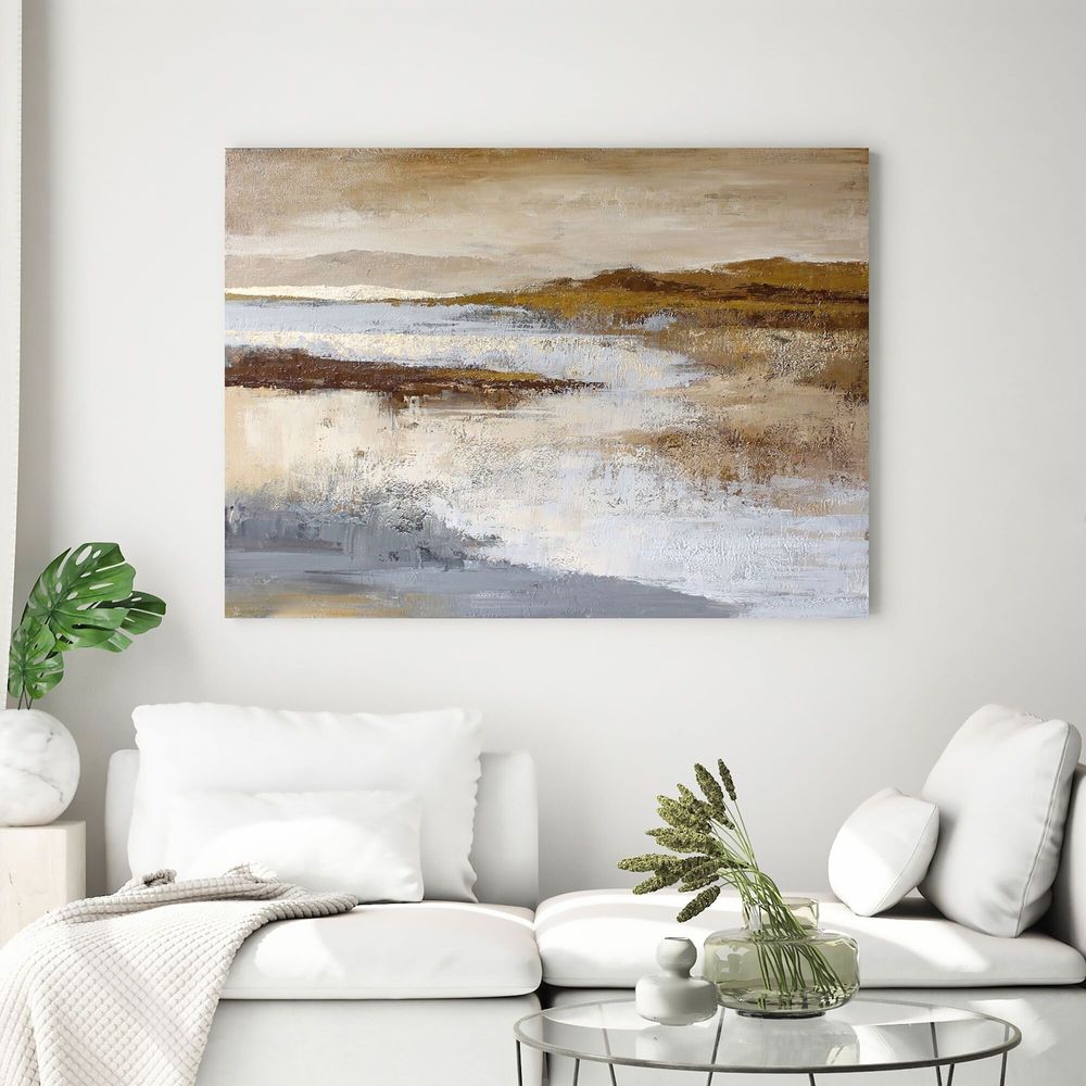Office design and planning - « Calabria » Series of handmade textured abstract paintings - MATISS ART STUDIO